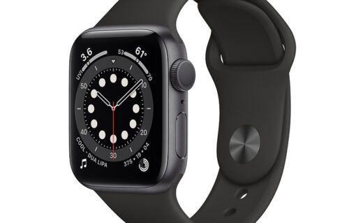 Apple watch s6 gray aluminum black sport band 1