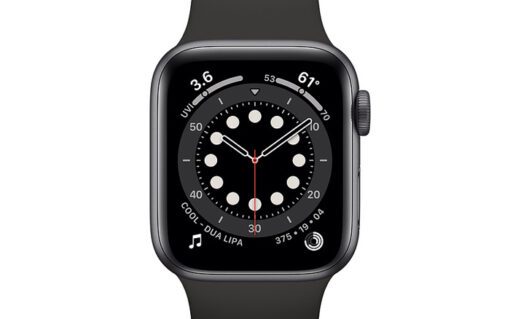 Apple watch s6 gray aluminum black sport band 2 1