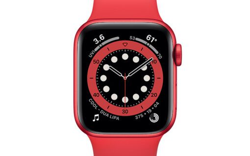 Apple watch s6 red aluminum red sport band 2
