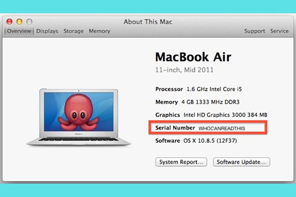cách check serial MacBook Air chính xác nhất